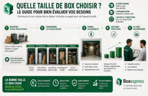 Quelle taille de box choisir selon volume stockage organisation accessibilité et évolution des besoins