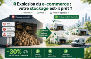 Explosion du e-commerce et impact sur le stockage des entreprises avec transition vers un modèle flexible et multi-sites