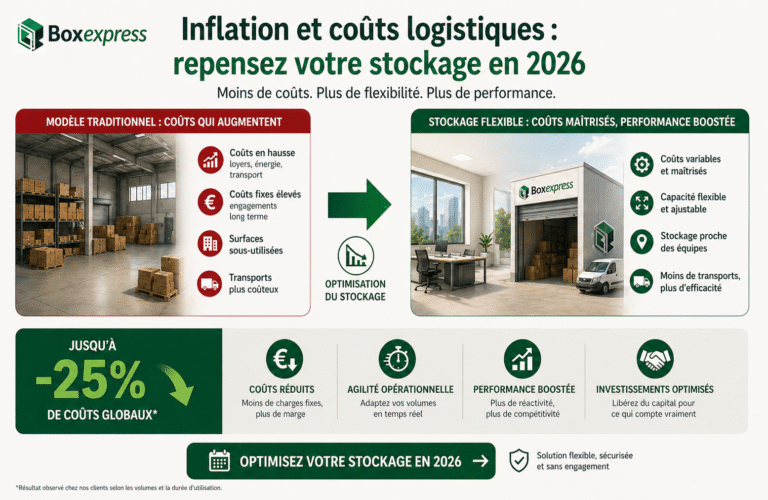 Inflation et hausse des coûts logistiques en 2026 : optimisation du stockage flexible pour réduire les coûts et améliorer la performance