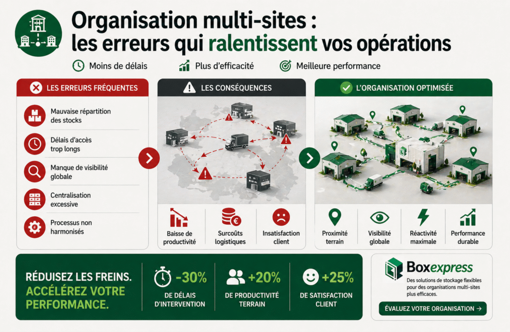 Erreurs courantes en organisation multi-sites liées au stockage et impact sur la performance logistique des entreprises