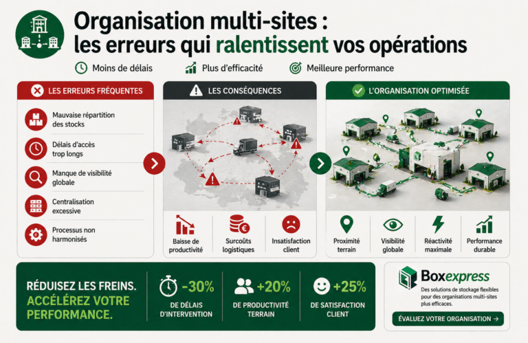 Erreurs courantes en organisation multi-sites liées au stockage et impact sur la performance logistique des entreprises