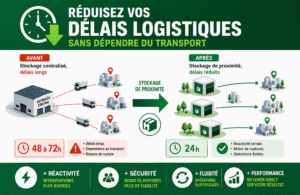 Réduction des délais logistiques grâce au stockage de proximité pour entreprises multi-sites
