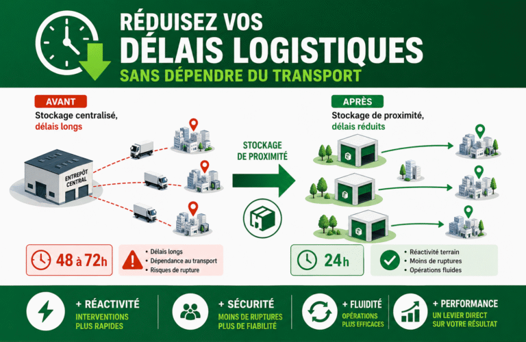Réduction des délais logistiques grâce au stockage de proximité pour entreprises multi-sites