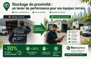 Stockage de proximité pour équipes terrain permettant de réduire les déplacements et améliorer la performance opérationnelle