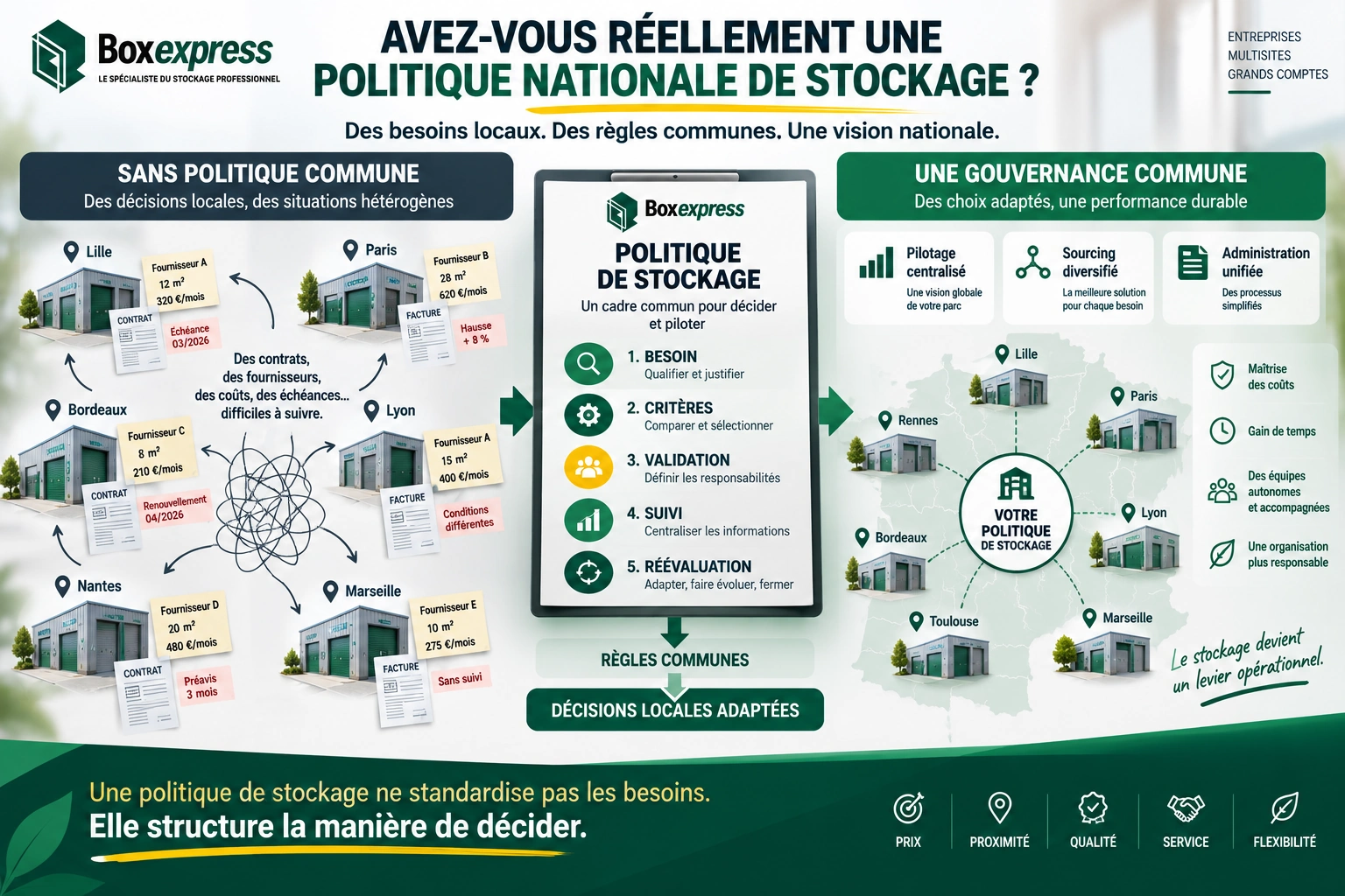 Politique de stockage d’entreprise multisite : des règles communes pour des décisions locales adaptées