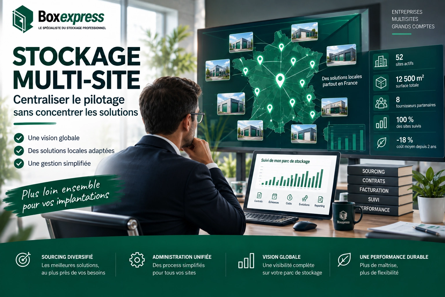 Pilotage centralisé du stockage multi-site avec des solutions locales adaptées