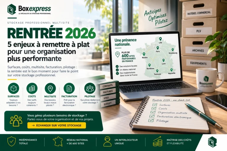 Stockage professionnel multisite : 5 enjeux pour les entreprises à la rentrée 2026