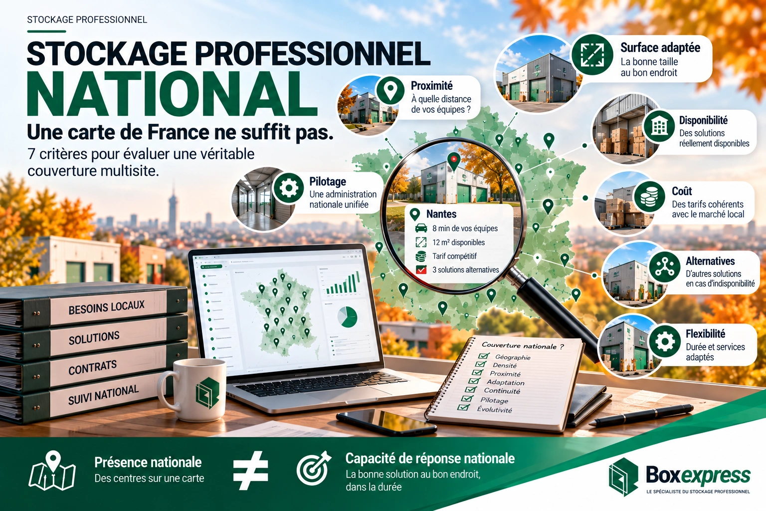 Stockage professionnel national : les critères pour évaluer une couverture multisite en France